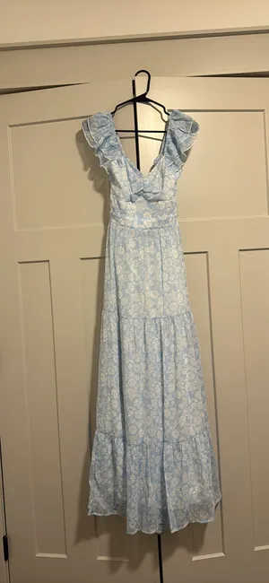 Altar'd State Dress Blue Floral thumbnail 4