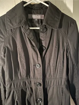 Kenneth Cole Reaction Black Trench Coat thumbnail 11