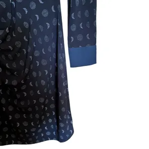 Modcloth Dress Womens Large Multicolor Moon Phases Print Peter Pan Collar thumbnail 4