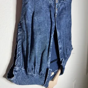 Anthropologie Pilcro Women Cotton Denim Top XS Blue Ruched Button Western Boho thumbnail 6
