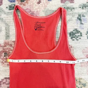 Vintage American Eagle Womens Y2K Rib‎ Tank Top Small Preppy Pink Bella Swan thumbnail 6