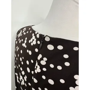 Jessica Howard Dress Womens 8‎ Brown Polka Dot Rockabilly Ruched Midi Retro thumbnail 8