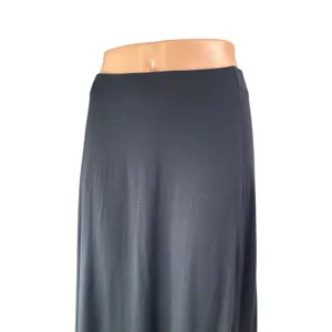 NEW Na-Kd Women's Black Elastic Waist Soft Line Flowy Maxi A-Line Skirt Size L thumbnail 3