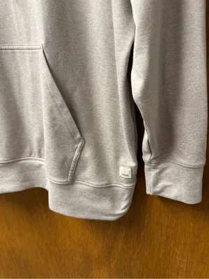 Vuori Halo Oversized Long Sleeve Pullover Hoodie Oatmeal Heather Beige Tan Small thumbnail 9