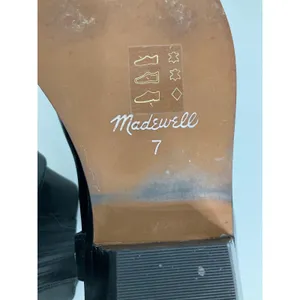 Madewell Black Leather Harness Ankle‎ Boots Square Toe Western Moto Womens 7 thumbnail 7