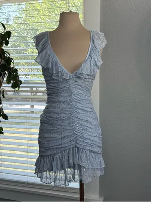 For Love & Lemons Chantal Clip Dot Mini Dress Size Small thumbnail 3
