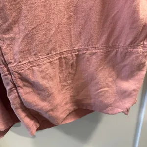 Banana Republic Women’s Pink Wide Leg Cropped Linen Blend Pants Size L thumbnail 4