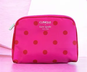 Kate Spade X Clinique Limited Edition Pink Polka Dot Cosmetic Travel Bag, NEW thumbnail 1