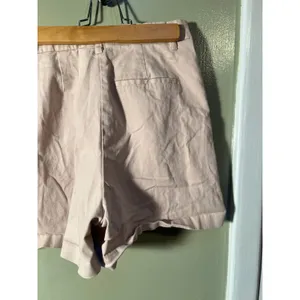 Primark Women's Size 4 High Waist Pleated Chino Shorts Light Baby Pink Stretch thumbnail 6