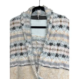 Free People Fair Weather Patterned Cardigan Neutral Combo Women’s Size Small‎ thumbnail 3