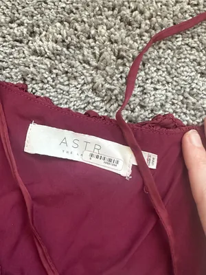 Astr Burgundy Maxi Dress with Spaghetti Straps thumbnail 4