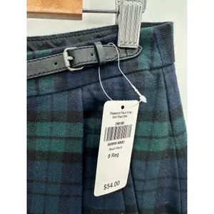 L.L. Bean Plaid Faux Wrap‎ Mini Skirt Womens 8 NWT Academia Preppy Coquette thumbnail 6
