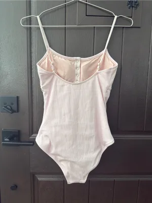 Melissa Odabash Powder Pink Calabasas Ribbed One-Piece Swimsuit Bodysuit US4 UK8 thumbnail 4