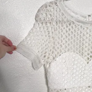 Lulus White Knot Crochet Mermaid Dress Sz M thumbnail 7