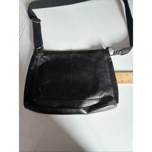 The Sak black Leather Clutch Crossbody Shoulder Bag camila texture classic thumbnail 13