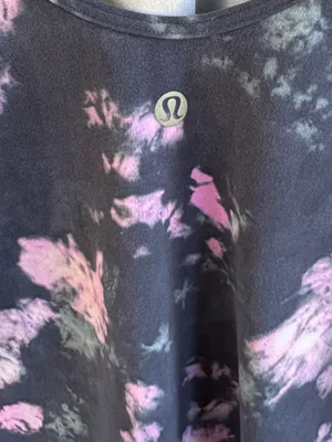 EUC Lululemon Align Tee Circulate Tie-Dye Mineral Blue Multi Size 16 thumbnail 8