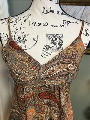 whimsy paisley dress Brown Size L thumbnail 4