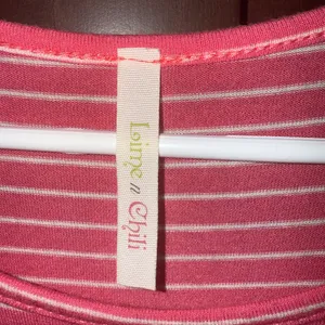 Chic Pink Striped Long Sleeve Top thumbnail 2