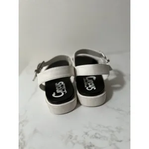 Circus by Sam Edelman Sandals Womens 9 White Cross Strap Platform Lug Sole thumbnail 5
