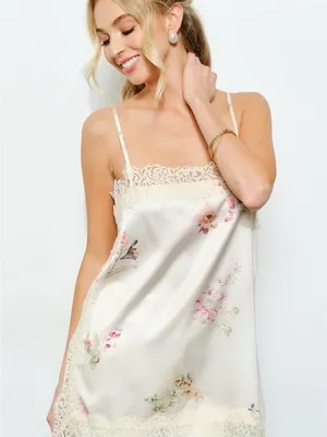 White Floral Satin Lace thumbnail 5