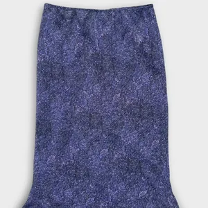 Vintage Y2K Express World Brand Purple Blue Abstract Print Slip Skirt Size Small thumbnail 4