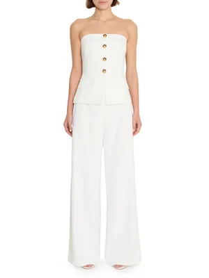 Amanda Uprichard Yadira Jumpsuit in White M thumbnail 8