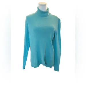 Ralph lauren green turtleneck Preppy Business Stretchy Large Classic thumbnail 2