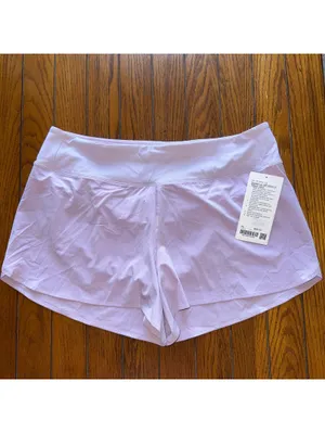 Lululemon Speed Up Short High Rise 4” Mesh Vent Lilac Play Size XL/Size 12 NWT thumbnail 2