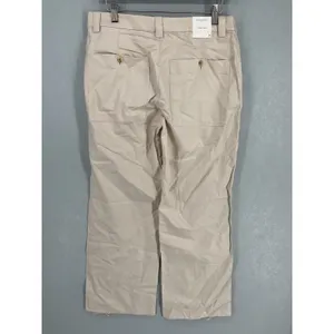 Banana Republic Womens Straight Pant Mid-Rise Twill Beige 8 thumbnail 3