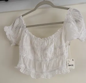 Free People White Crop Top thumbnail 1
