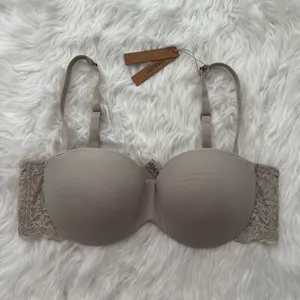 Skims Fits Everybody Lace Lightly Lined Balconette Bra Stone Size 42B thumbnail 2