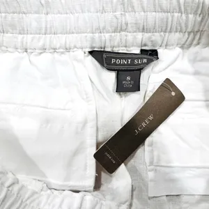 J Crew Point Sur Chambray Seaside Short in Linen Blend White Size Small NWT thumbnail 11