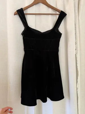 Urban Outfitters Velvet Dress Black thumbnail 4