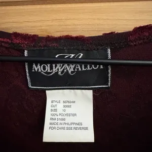Vintage Molly Malloy Medium Floral Burnout Velvet Long Sleeve Whimsigoth Dress thumbnail 12