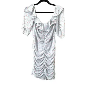 ASTR THE LABEL‎ Ruffle Neck Ruched Mini Dress Sz M thumbnail 2
