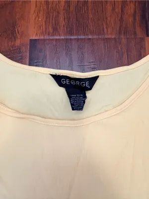 George Size L 12/14 Pale Yellow Sleeveless Knit Tank Top thumbnail 4