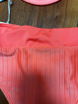 Billabong Lined Up Tyler Underwired Bikini Top and Bottom Set in Poppy Coral M thumbnail 6