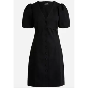 J.Crew NWT black button front puff sleeve dress size 8 thumbnail 11