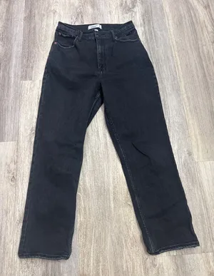 Abercrombie & Fitch Curve Love Ankle Straight Ultra High Rise Black Jeans 28 6R thumbnail 1