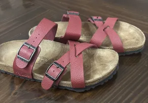 Birki's by Birkenstock Nepal Crisscross Sandals Buffalo Red 38 L 7 M5 thumbnail 1