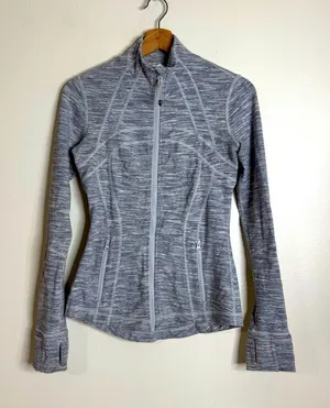 Lululemon ladies athletic wear Gray Full-Zip define Jacket SZ 4 gym working‎ out thumbnail 1