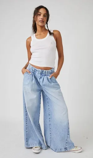 Free People We The Free Equinox Denim Trousers thumbnail 6