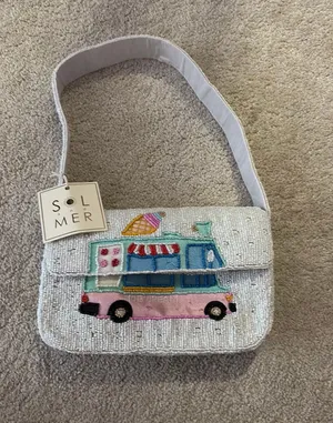 Ice Cream Truck Beaded Bag Silver thumbnail 1