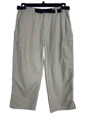 The North Face Women’s Hiking Cargo Capri Beige Nylon Trail Outdoor Pants L thumbnail 1