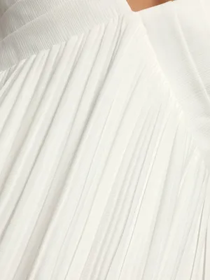 Lulus Amalfi Coast White Pleated Flutter Sleeve Mini Dress XL thumbnail 8