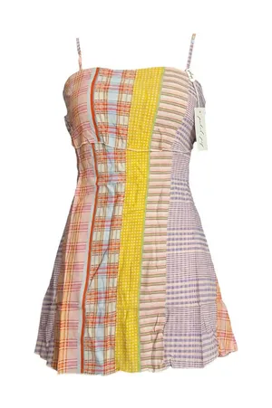 Petal & Pup Pastel Multicolor Patchwork Midi Dress thumbnail 1