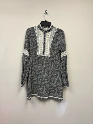 Free people boho floral lace midi dress long sleeve size 6 thumbnail 2