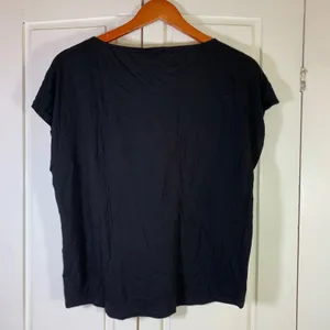 Lauren Ralph Lauren Black Cotton Modal Cap Sleeve Basics Top XL Preppy Minimal thumbnail 7