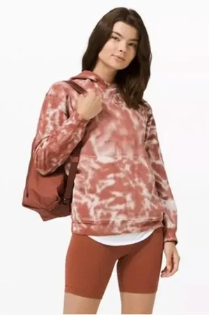 NWOT Lululemon All Yours Hoodie Tie Dye Fleece Marmoleado Ancient Copper sz. 6 thumbnail 1