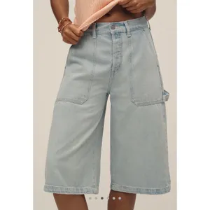 Etica Wide Leg Crop Jeans Light Wash Button Fly Carpenter Style Size 29‎ thumbnail 2